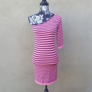 Bebe striped body con dress